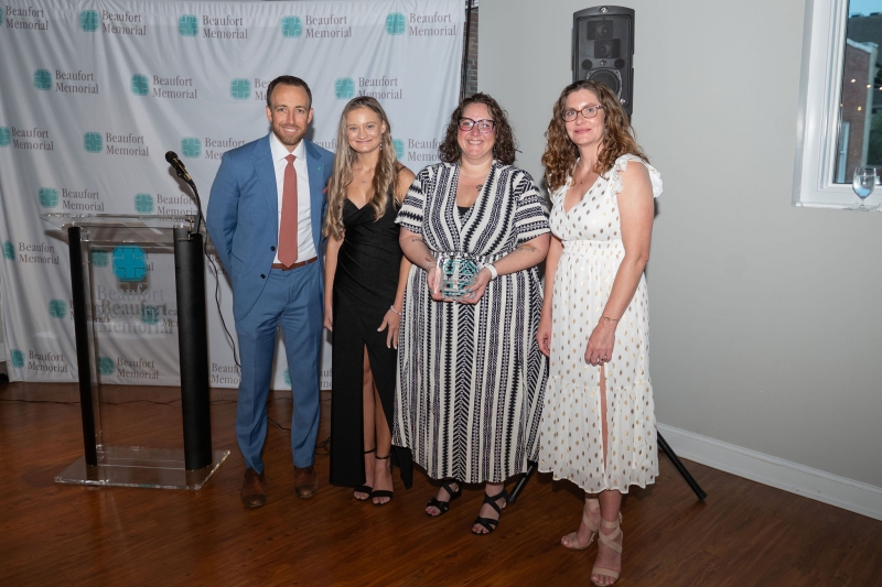 Russell Baxley with staff from Beaufort Memorial Sea Island Psychiatry