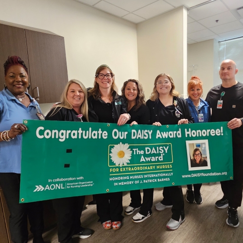 Annie Loughlin, RN, BSN with several members of the Beaufort Memorial Infusion Center staff