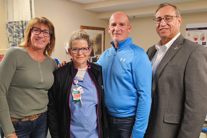 Nancy Morrison, RN, BSN, second from left with Tammy and Mike Olmstead and her husband, Marvin Morrison, on right