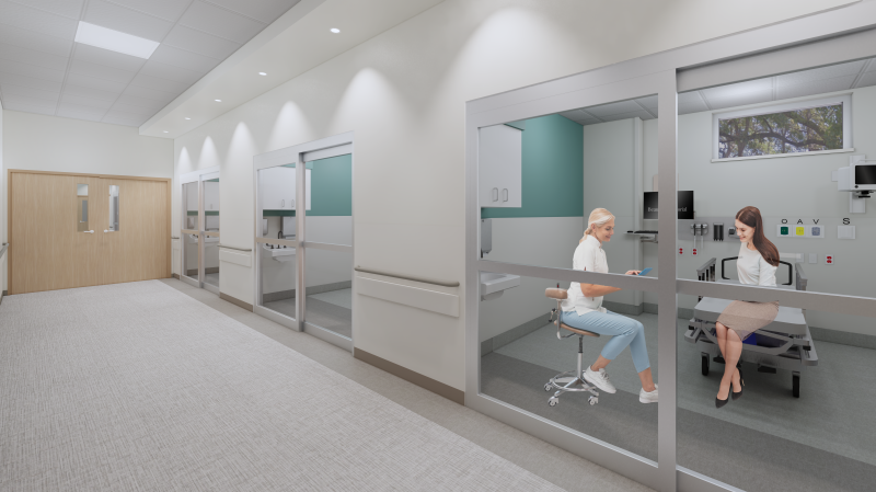 Rendering of the interior of the Beaufort Memorial Emergency and Urgent Care on Hilton Head Island
