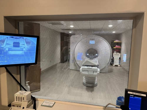 Canon Magentic Resonance Imaging (MRI) machine at Beaufort Memorial Island Imaging Center from scanning station