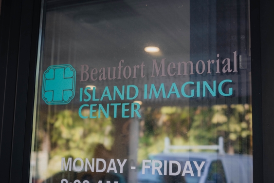 Exterior door signage at Beaufort Memorial Island Imaging Center