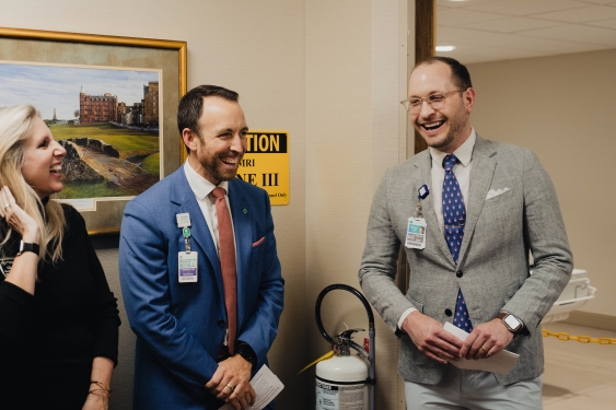 Russell Baxley, president and CEO of Beaufort Memorial Hospital with Dr. Evan Wolff