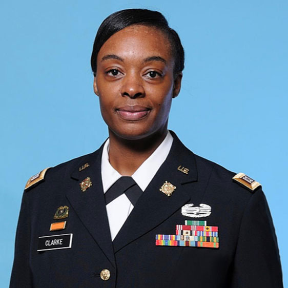 Constance (Connie) Pope photographed in her National Guard uniform for a headshot-type photograph