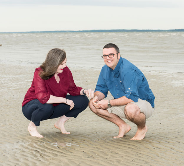 Dr. Brad Kelly and his wife at the beach