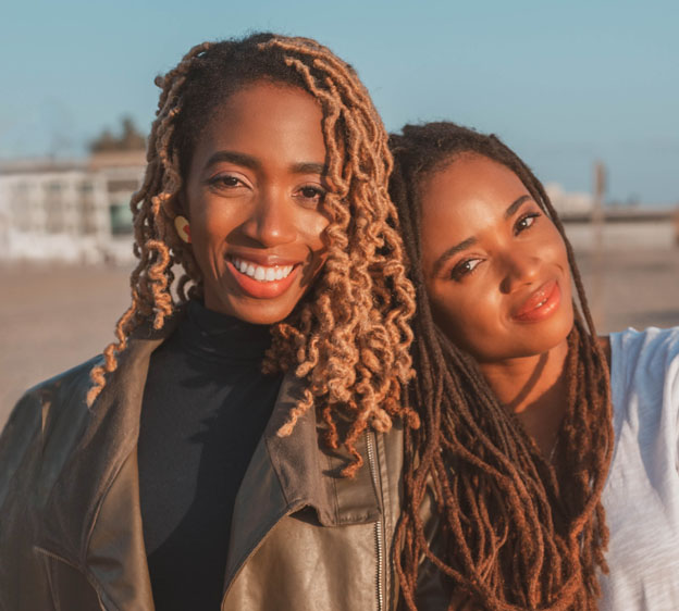 two women at the beach