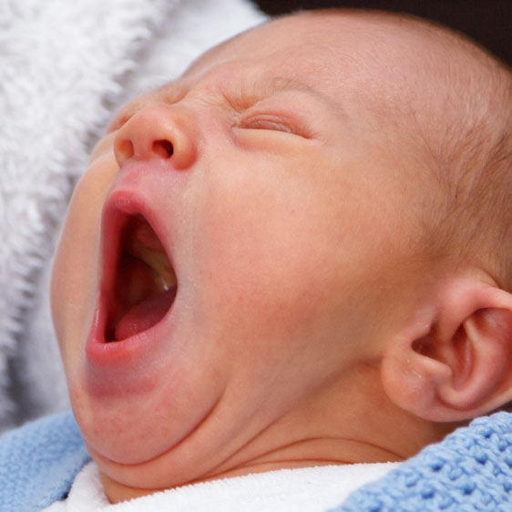 yawning baby