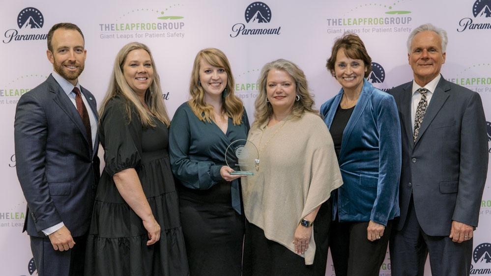 Beaufort Memorial employees pose with the Top Hospitals Award