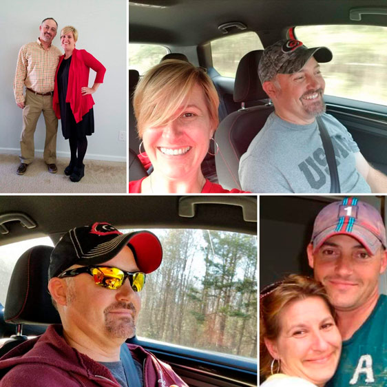 A collage of photos of Tenaya “Tye” Adams and her husband Bryce