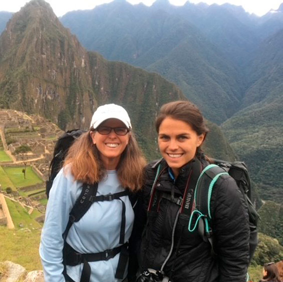 Beaufort Memorial physical therapist Tracy Lovett photographed with her daughter while traveling to Machu Picchu.