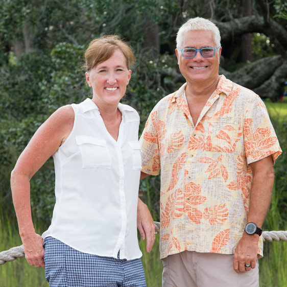 Dr. Wallace and her husband at the dock