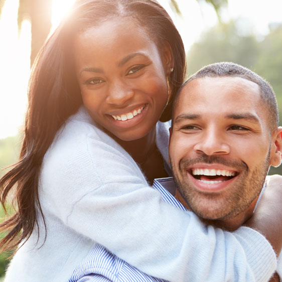 young couple having fun