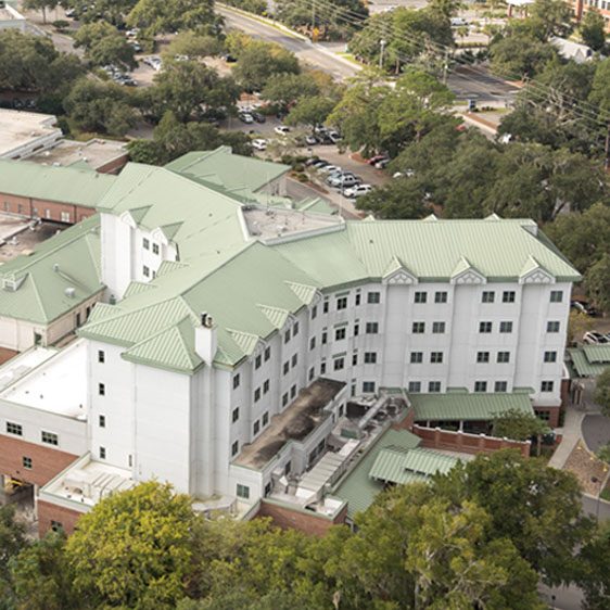 An aerial view of the BMH campus