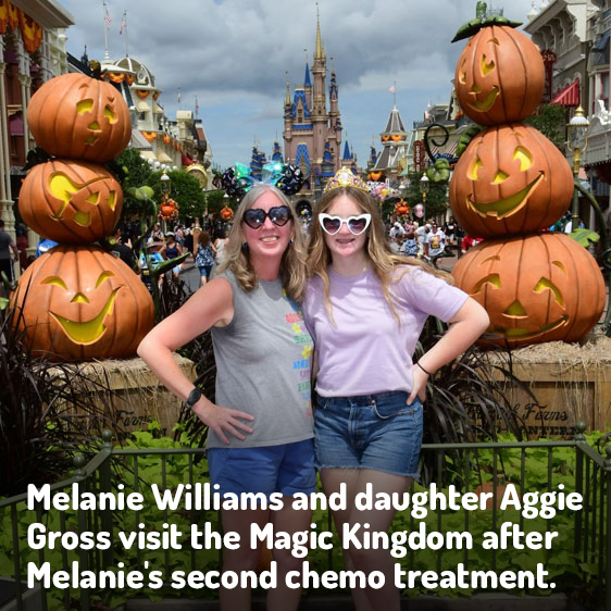 Melanie Williams and her daughter on a family vacation