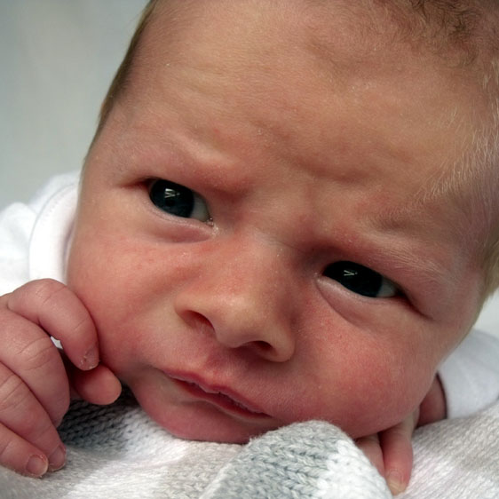 baby with a puzzled look