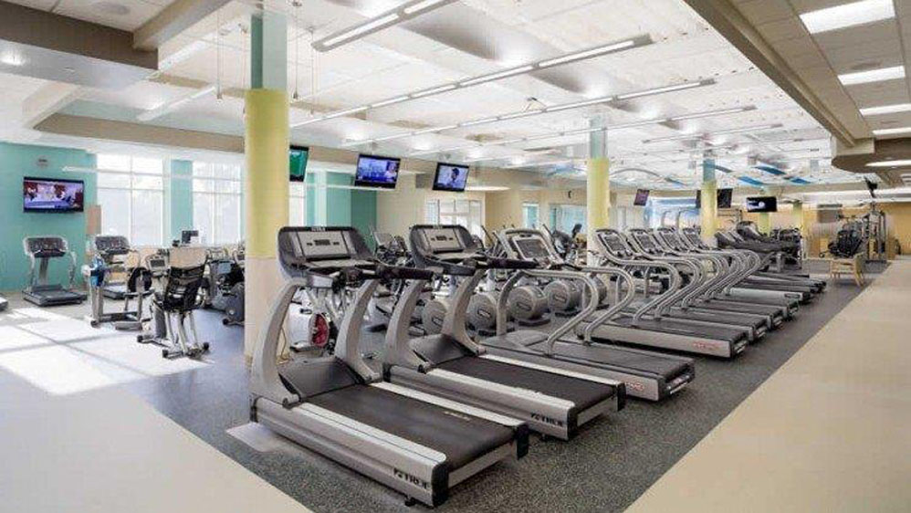 exercise machines inside the LifeFit Wellness Center