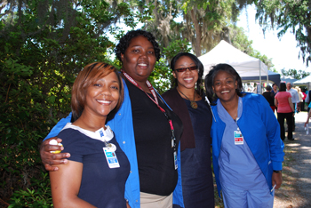 staff at an event in Kate Gleason Park