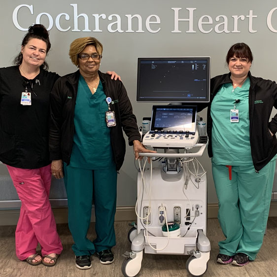 ECHO team with new cardiac ultrasound